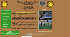 Desktop Screenshot of alpacasofsunshinefarm.com